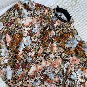 Zara Floral Print Blouse
